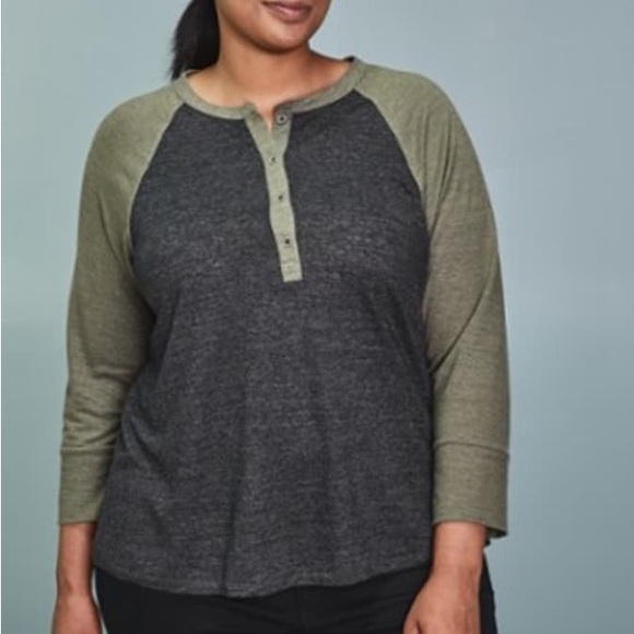 Sweat-shirt Femme Prana Henley Avec Cordon - Gris Taille Large